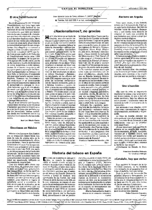 ABC MADRID 05-07-2000 página 12