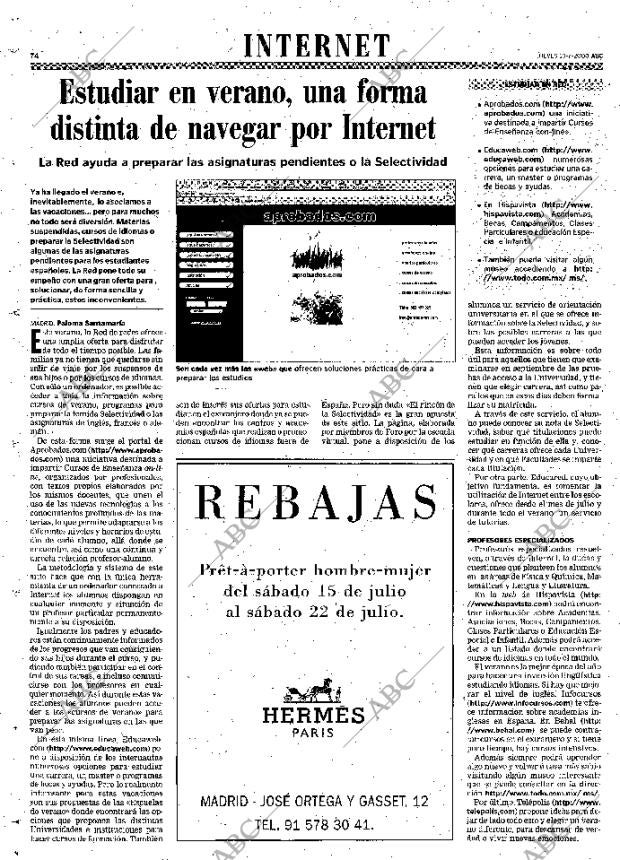 ABC MADRID 13-07-2000 página 74