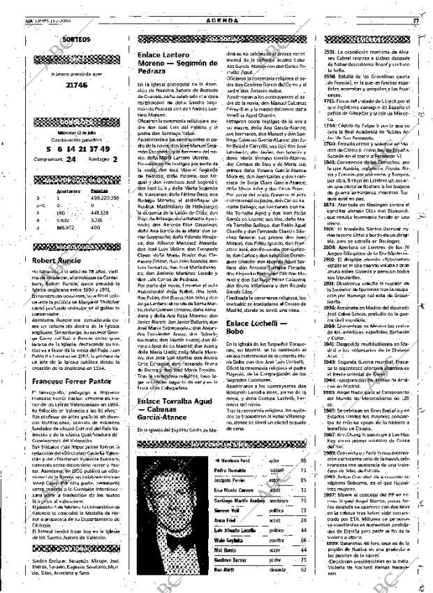 ABC MADRID 13-07-2000 página 77