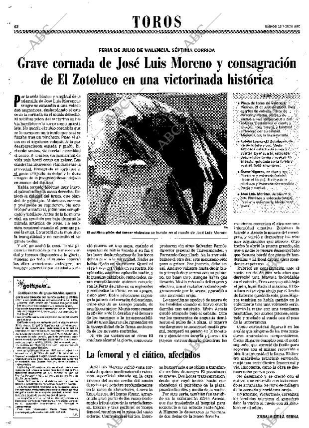 ABC MADRID 22-07-2000 página 62