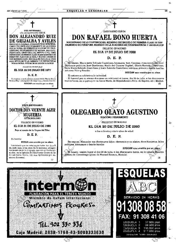 ABC MADRID 22-07-2000 página 69