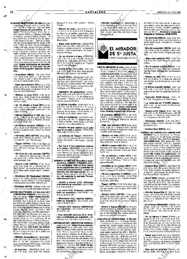 ABC SEVILLA 26-07-2000 página 64