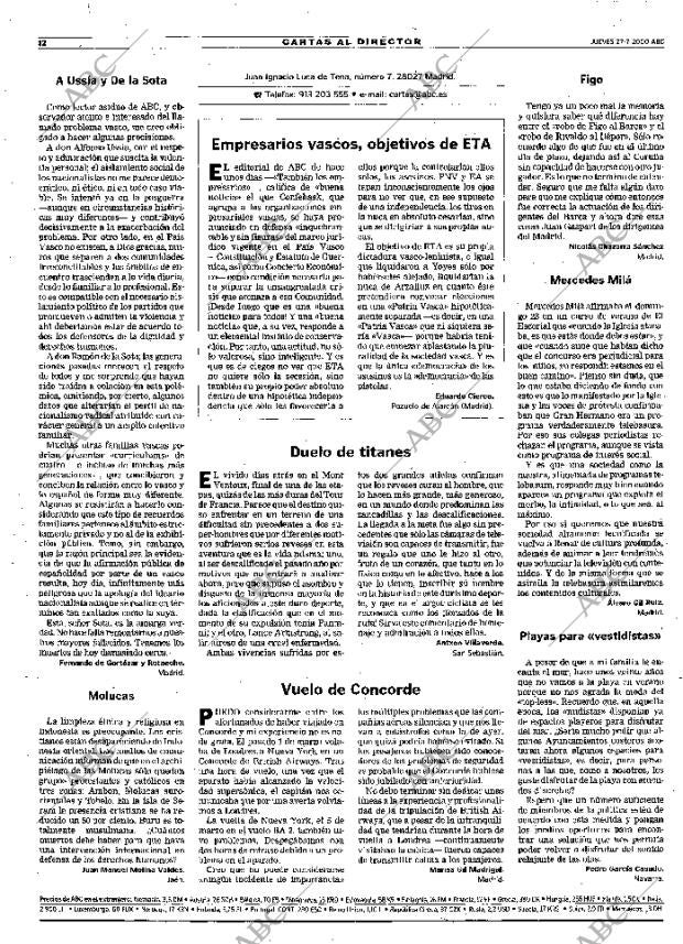 ABC MADRID 27-07-2000 página 12