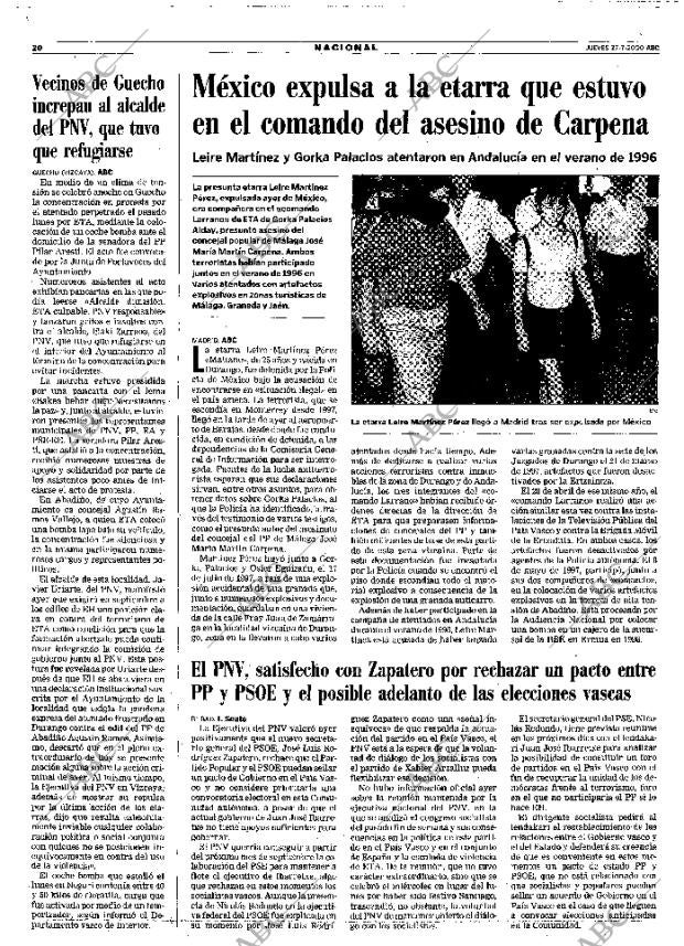 ABC MADRID 27-07-2000 página 20