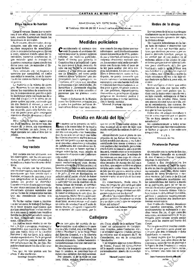 ABC SEVILLA 27-07-2000 página 12