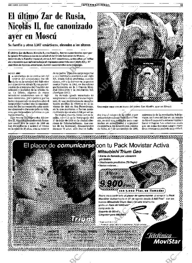 ABC MADRID 21-08-2000 página 33