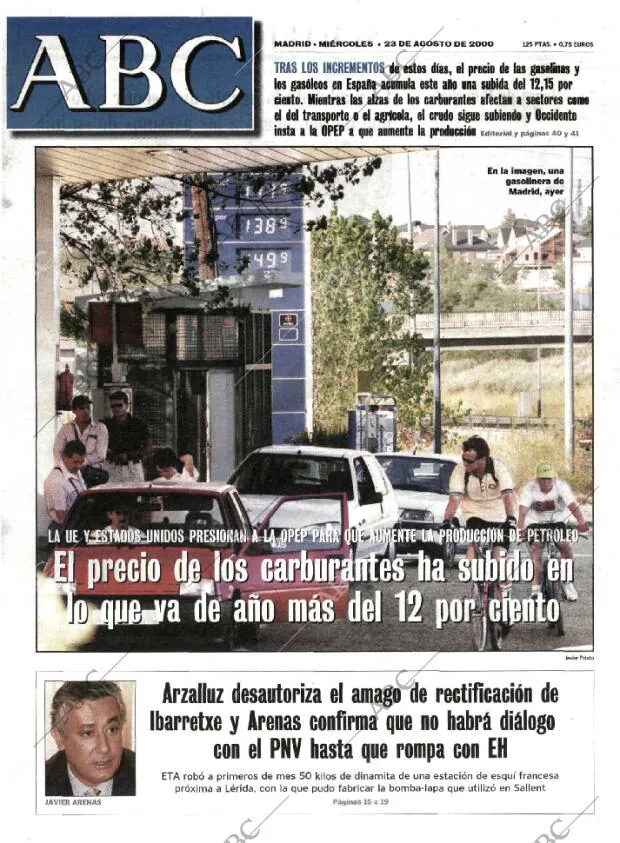 ABC MADRID 23-08-2000 página 1