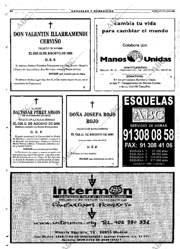 ABC MADRID 23-08-2000 página 64