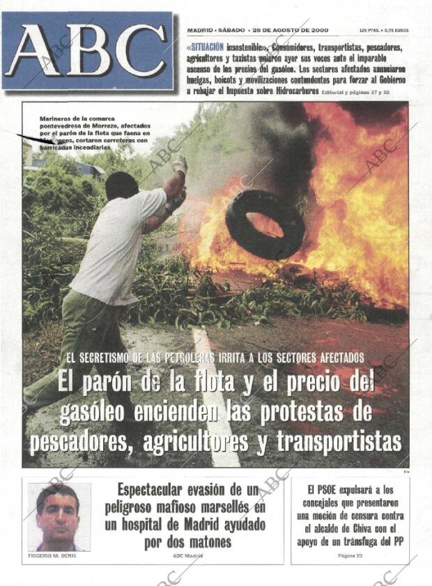ABC MADRID 26-08-2000 página 1