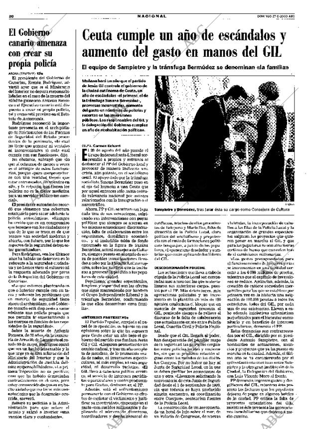 ABC MADRID 27-08-2000 página 20