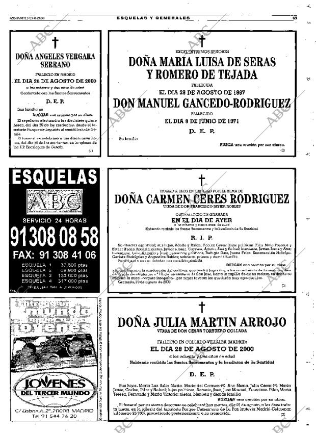 ABC MADRID 29-08-2000 página 65