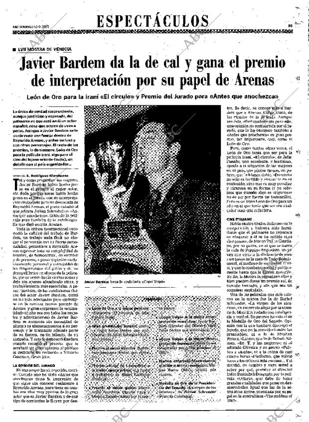 ABC MADRID 10-09-2000 página 85