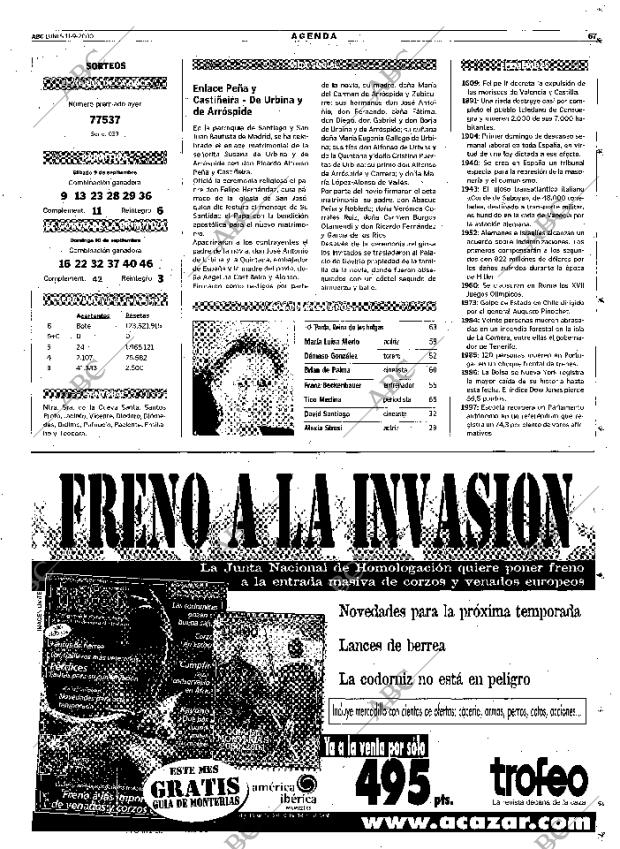 ABC MADRID 11-09-2000 página 67