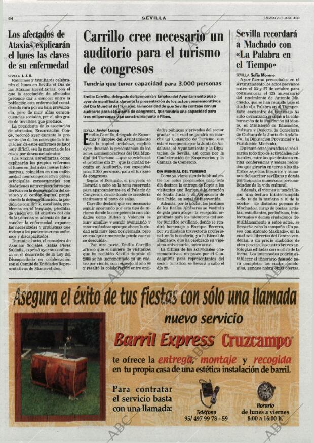 ABC SEVILLA 23-09-2000 página 44