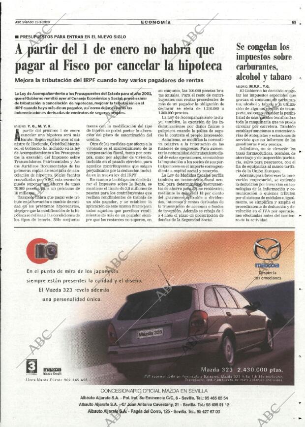 ABC SEVILLA 23-09-2000 página 65