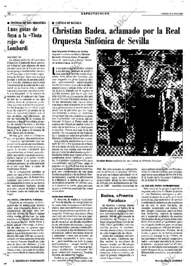 ABC SEVILLA 23-09-2000 página 74