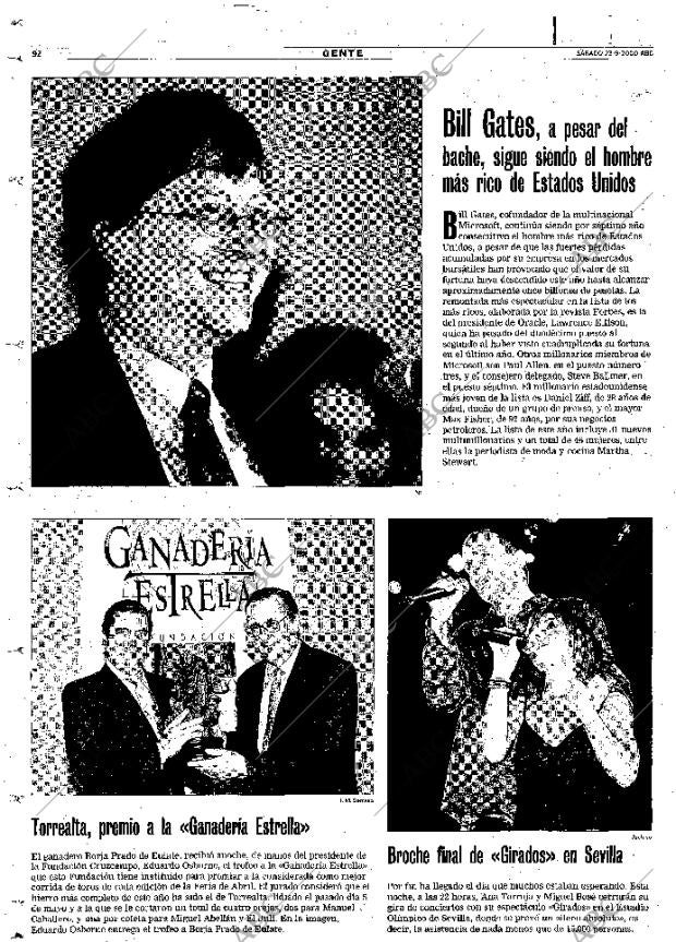ABC SEVILLA 23-09-2000 página 92