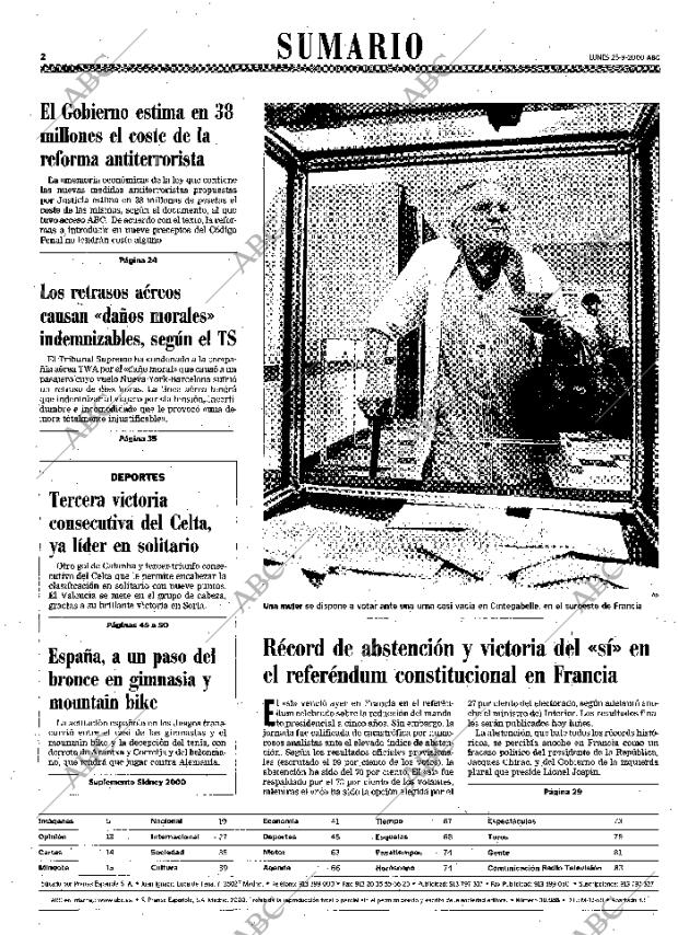 ABC MADRID 25-09-2000 página 2
