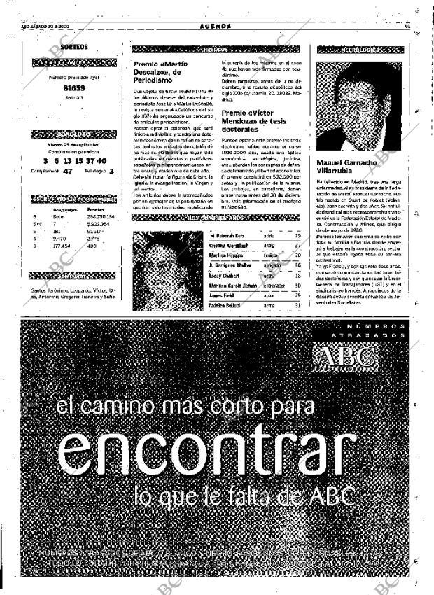 ABC MADRID 30-09-2000 página 61