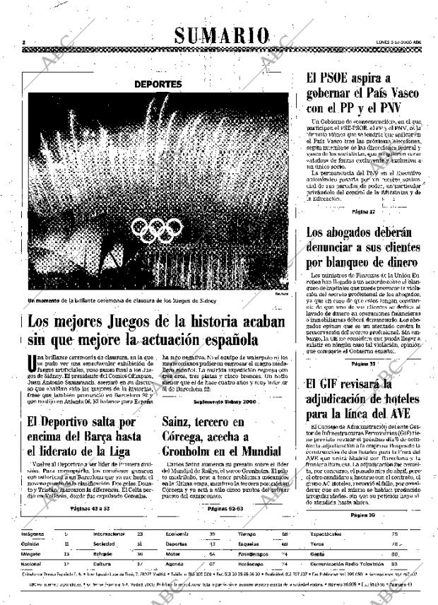 ABC MADRID 02-10-2000 página 2