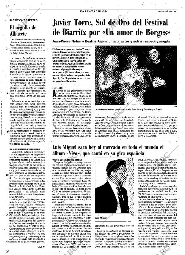 ABC MADRID 02-10-2000 página 76