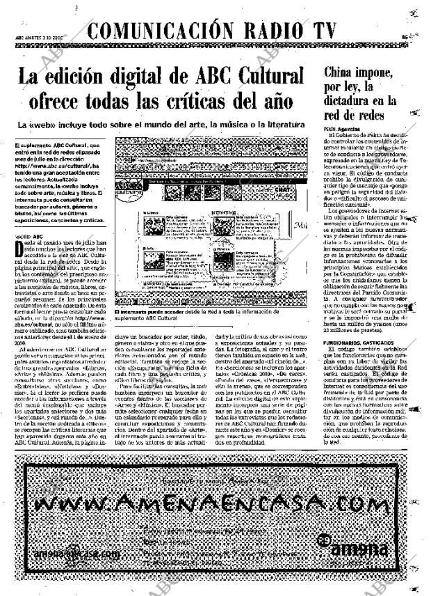 ABC MADRID 03-10-2000 página 85