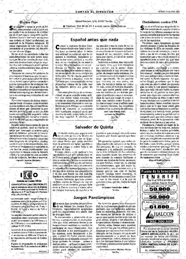 ABC SEVILLA 27-10-2000 página 14