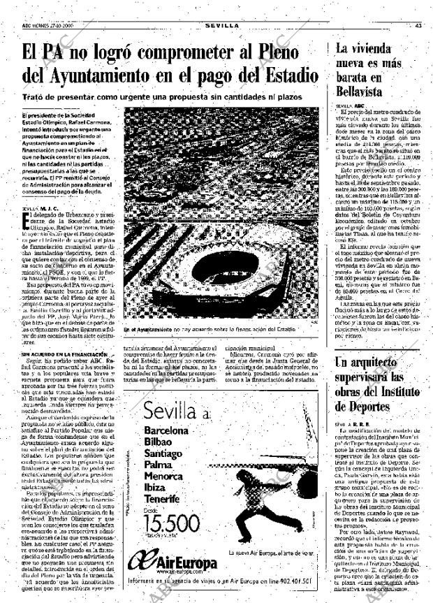 ABC SEVILLA 27-10-2000 página 43