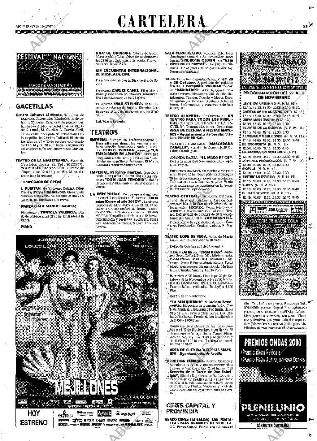 ABC SEVILLA 27-10-2000 página 83