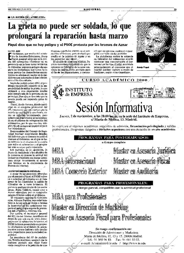 ABC MADRID 29-10-2000 página 23