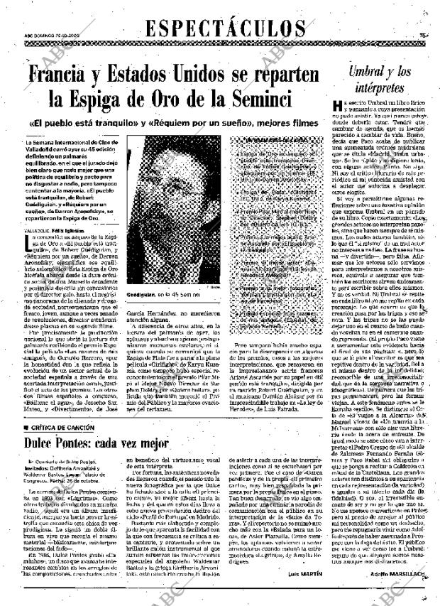 ABC MADRID 29-10-2000 página 75