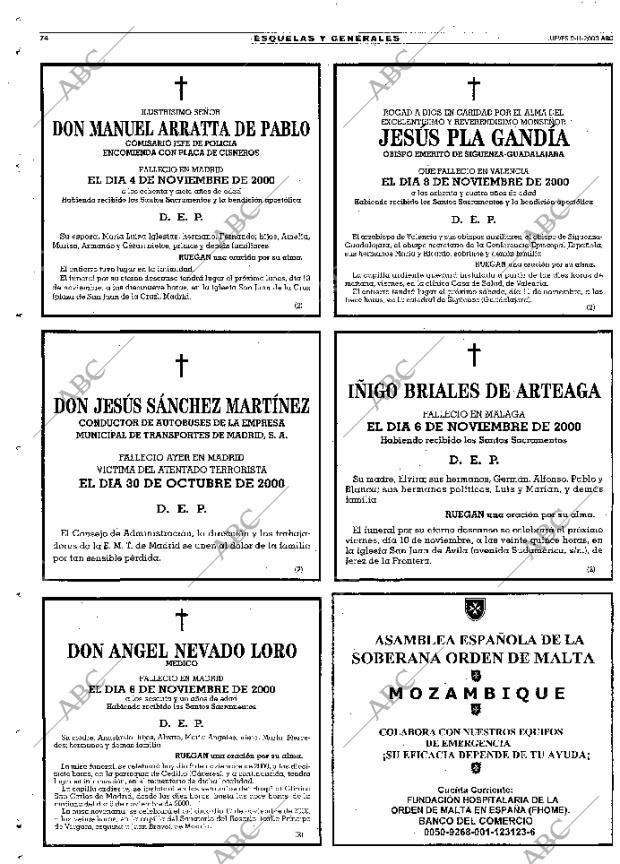 ABC MADRID 09-11-2000 página 74