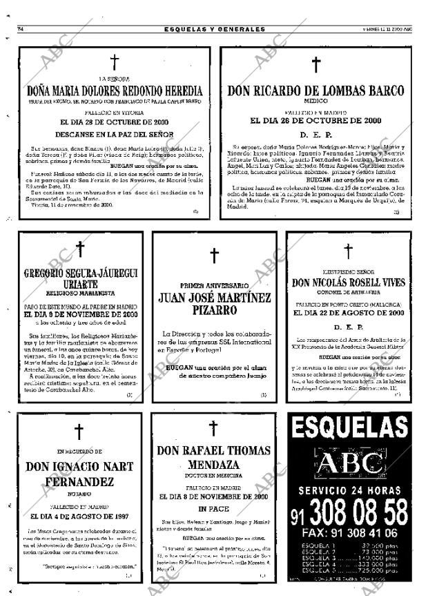 ABC MADRID 10-11-2000 página 74
