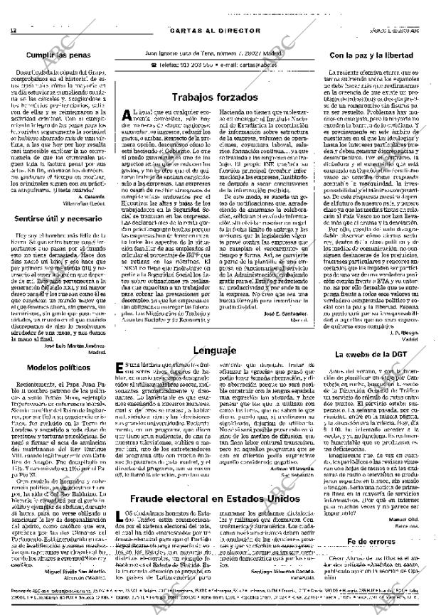 ABC MADRID 11-11-2000 página 12