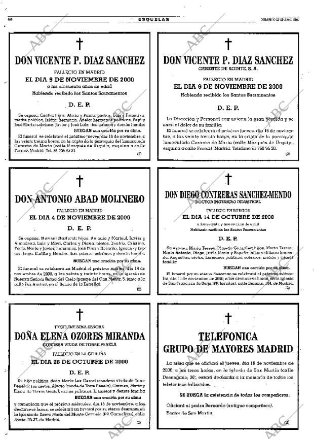 ABC MADRID 12-11-2000 página 68