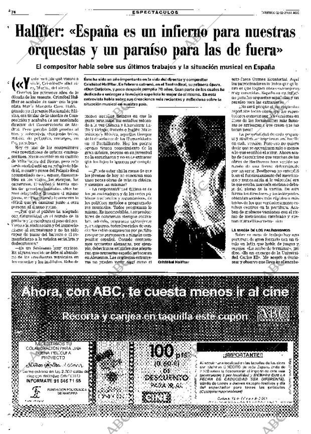 ABC MADRID 12-11-2000 página 74
