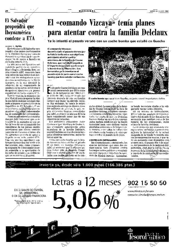 ABC MADRID 13-11-2000 página 20