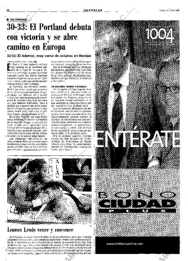 ABC MADRID 13-11-2000 página 70