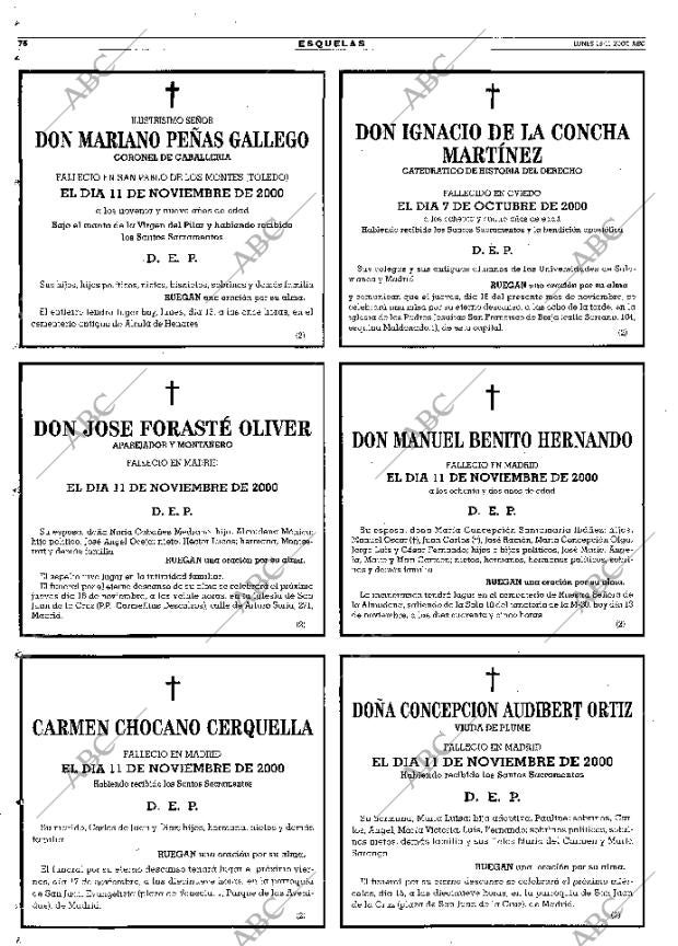ABC MADRID 13-11-2000 página 76