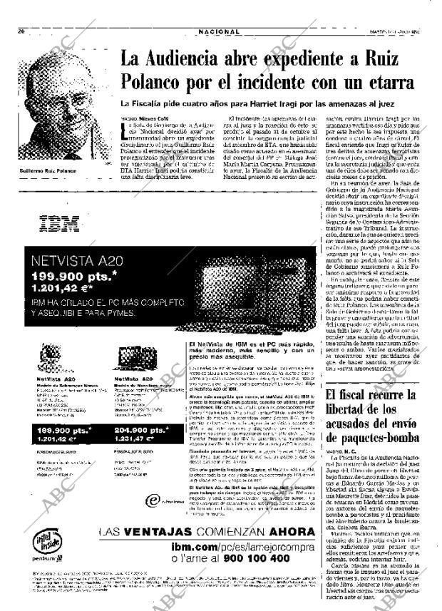 ABC MADRID 14-11-2000 página 20