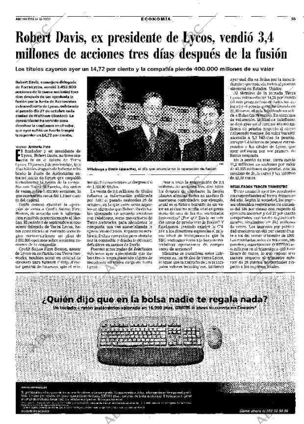 ABC MADRID 14-11-2000 página 55