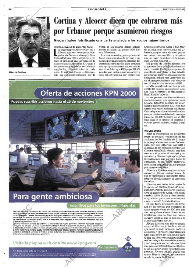ABC MADRID 14-11-2000 página 60
