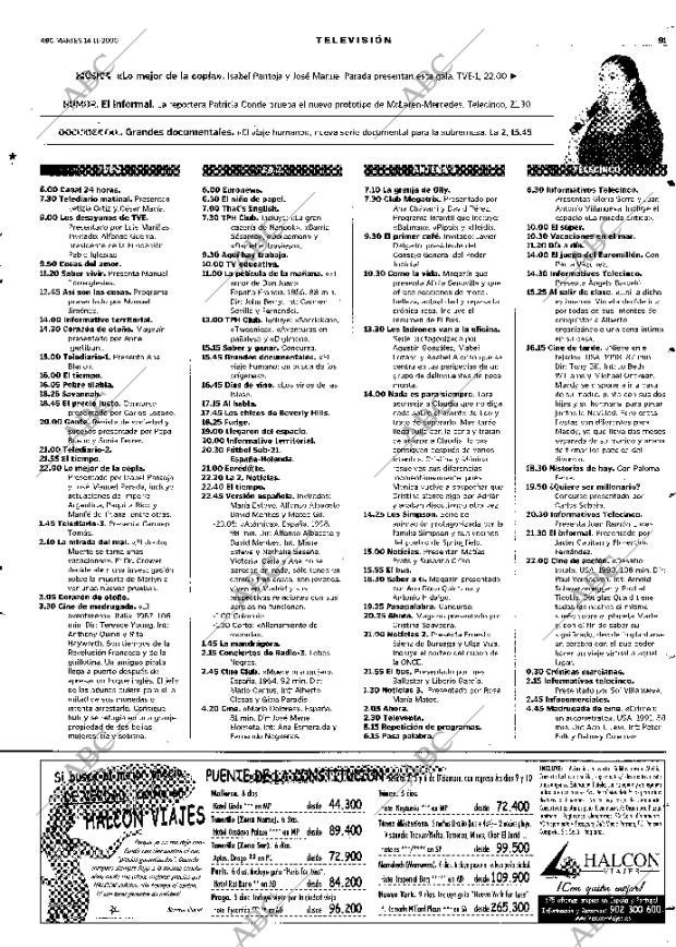 ABC MADRID 14-11-2000 página 91