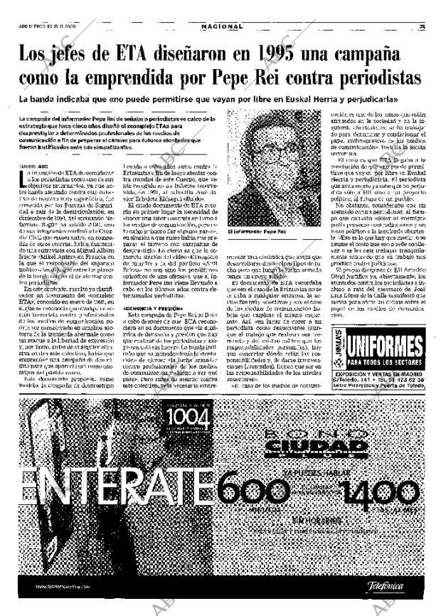 ABC MADRID 15-11-2000 página 21