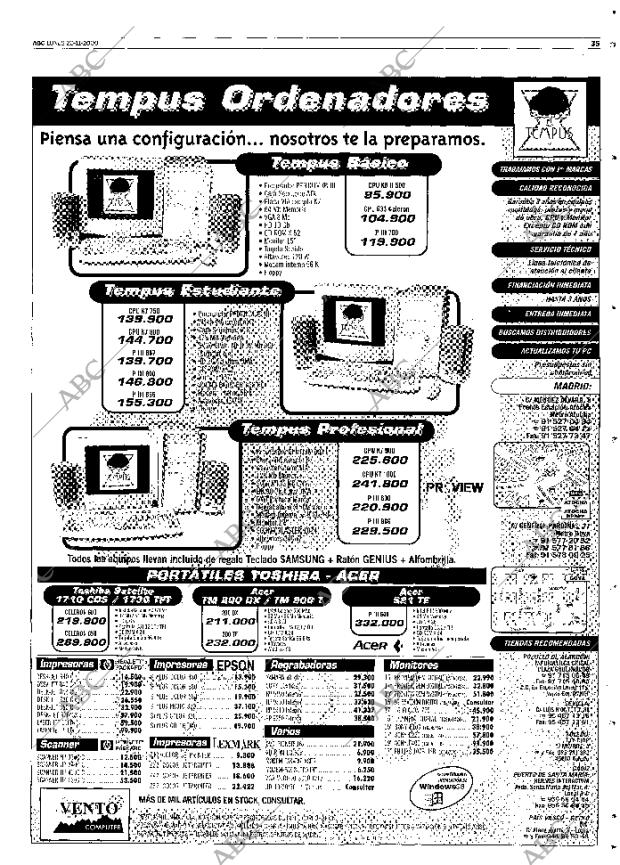 ABC MADRID 20-11-2000 página 135