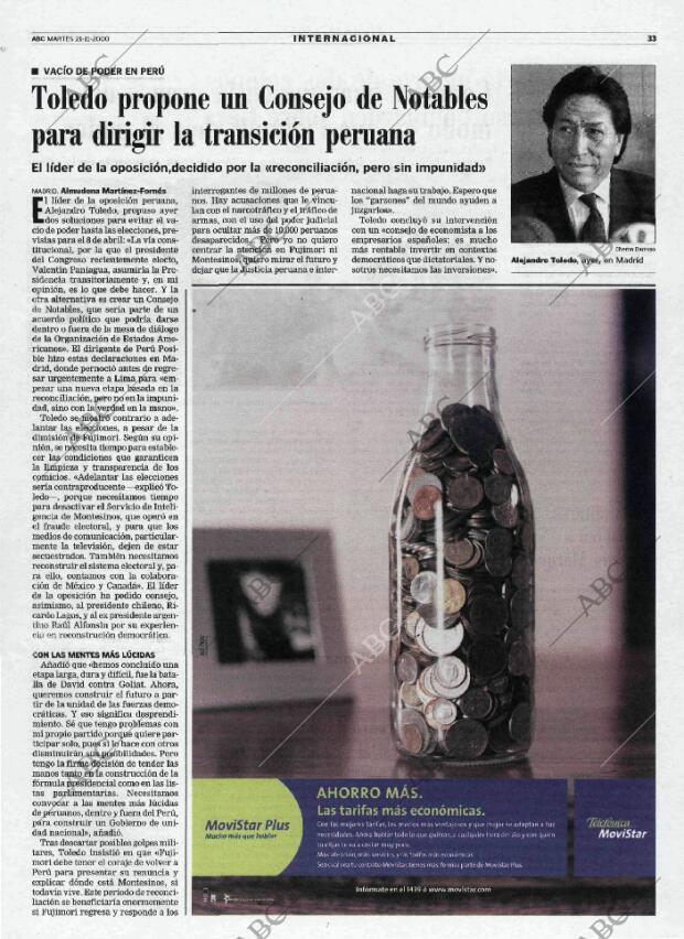 ABC MADRID 21-11-2000 página 33