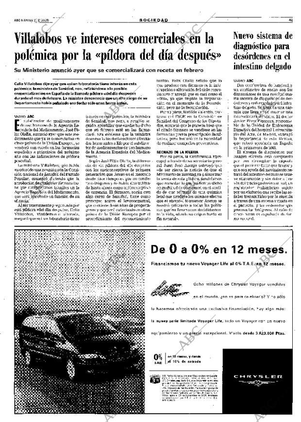 ABC MADRID 21-11-2000 página 41