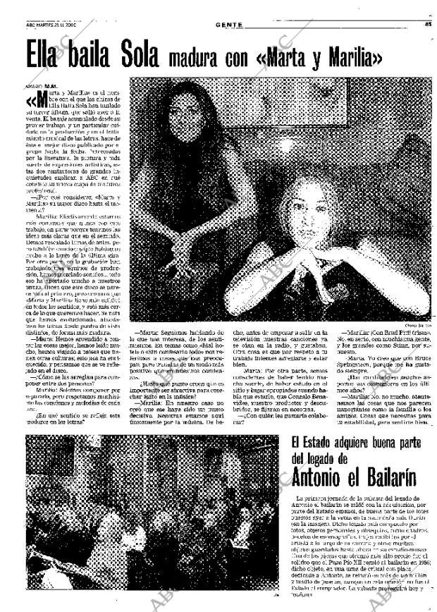 ABC MADRID 21-11-2000 página 85