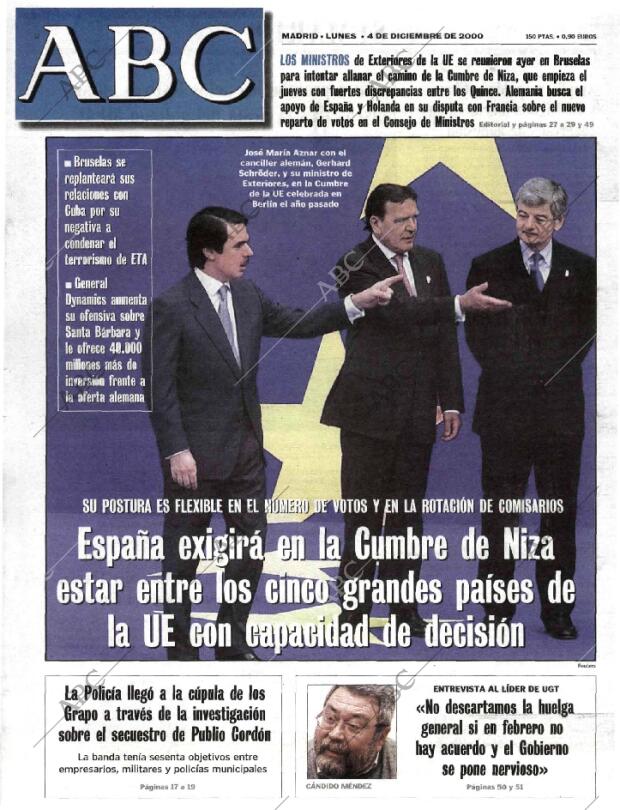 ABC MADRID 04-12-2000 página 1