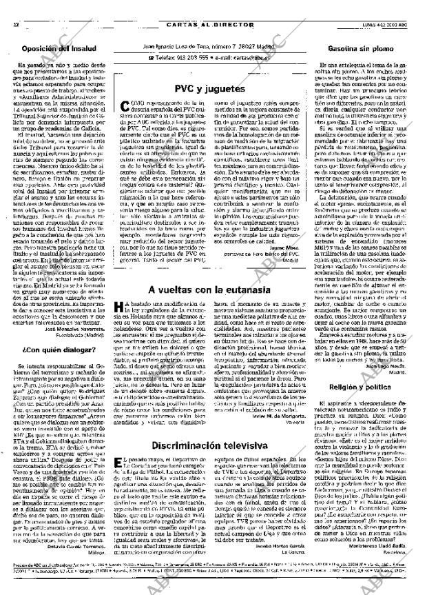 ABC MADRID 04-12-2000 página 12